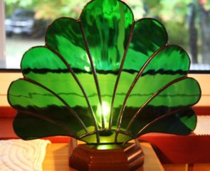green fan lamp