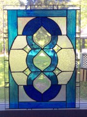 blue abstract with bevels