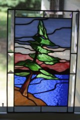 pine tree by the lake